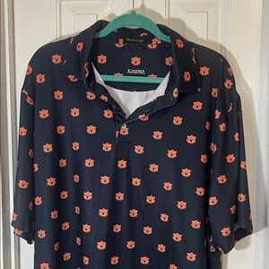 Tour Play Men's Navy Auburn Polo